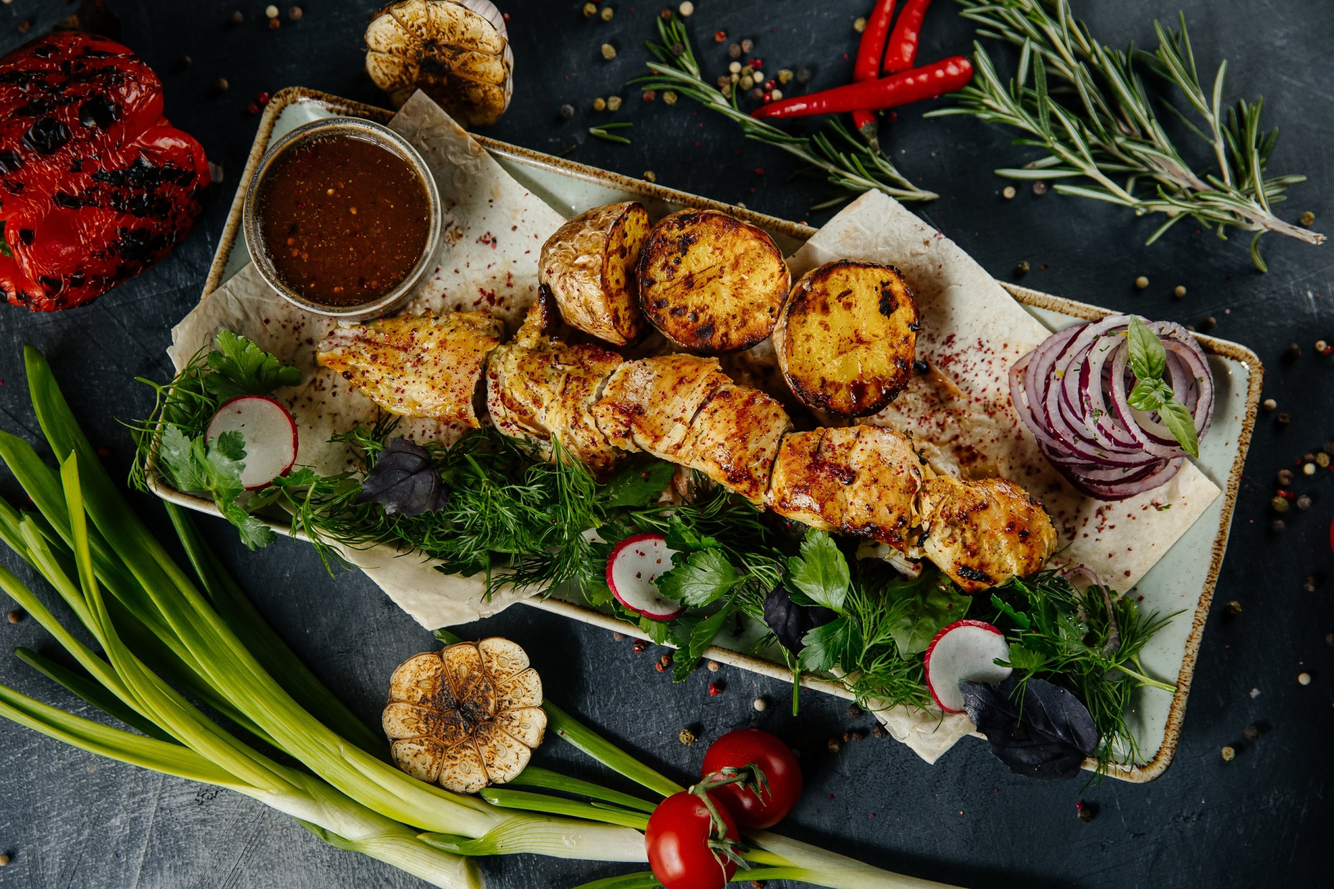 Шашлык из куриного филе